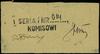 Komis baraku 7b; bon na 3 fenigi (1942), I seria, numer 014, podpisy komisowych na odwrocie, druk ..