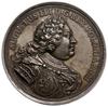 medal sygnowany H F Wermuth wybity w 1742 r. z okazji święta Orderu Orła Białego, Aw: Popiersie kr..
