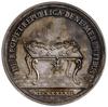 medal sygnowany H F Wermuth wybity w 1742 r. z okazji święta Orderu Orła Białego, Aw: Popiersie kr..
