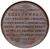 Józef Ignacy Kraszewski - medal autorstwa Fryderyka Wilhelma Below’a wybity w 1879 r. dla pisarza ..