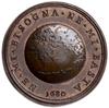 medal pamiątkowy z 1680 r., sygnowany I H F (Hamerani) wykonany w Rzymie, Aw: Popiersie królowej w..