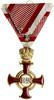 Złoty krzyż zasługi z koroną dla cywili -Zivil-Verdienstkreuz. Wykonany w złocie próby 18 karat (0..