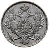 3 ruble 1844 СПБ, Petersburg; Fr. 160, Bitkin 90 (R); platyna 10.24 g, nieco wytarty, ale rzadki t..