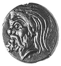 PANTIKAPEA, AE-17 (IV w. p.n.e), Aw: Głowa Pana w lewo, Rw: Głowa byka w lewo i napis ¶AN, Sear169..