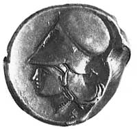LEUKAS, stater (420-350 p.n.e.), Aw: Pegaz ze zwiniętymi skrzydłami w lewo, pod nim litera §, Rw: ..