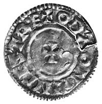 denar (typ pierwszy mały krzyż), Aw: Popiersie w lewo i napis AEDERED REX ANGLO, Rw: Mały krzyżi n..