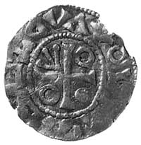 denar, Aw: Krzyż, 3 kulki i strzałka, Rw: Krzyż, 3 kulki, 1 kółko i napis, C.101, 1,5 g.
