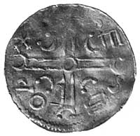 denar (Ołomuniec), Aw: Dłoń i napis BSDISV, Rw: Podwójny krzyż i napis EOP..E, C.300, F.VIII-11, 1..