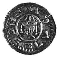 denar, Aw: Książę na tronie i napis WRATIZLA.., Rw: Głowa w mitrze i napis WENCEZLAVS, C.347, 0,8 g.