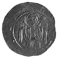 denar, Aw: Stojący dwaj rycerze ze sztandarem, Rw: Anioł i napis słabo czytelny, C.577, 0,8 g.