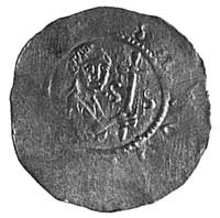 denar, Aw: Półpostać króla, Rw: Postać z krzyżem, C.663, F.XIX-23, 1,0 g.