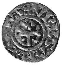 Andegawenia, Foulques V (1109-1129), denar, Aw: Monogram Foulques’a, w otoku napis VRBS AN-DEGAVS+..