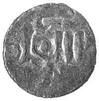 król Otto III, denar, Aw: Krzyż, w polu 4 kulki i napis ODDO, Rw: Poziomy napis S.. OLONI.., Dbg.3..