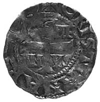 Herman II, denar, Aw: Krzyż, w polu poziomy napis ..RM.ANVS, w otoku CRISTIANA R.., Rw: Kapliczka,..