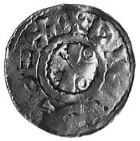 król Otto III, denar, Aw: Prosty krzyż równorami