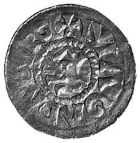 król Otto III, denar, Aw: Krzyż i napis DIGRA REX, Rw: Kapliczka i napis MAGADABVRG, Dbg.639, 1,55g.