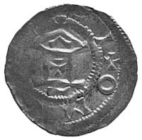 Otto I lub Otto II. denar, Aw: Krzyż, w polach 4