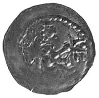 brakteat, książę na koniu i napis OEZC, Kop.V -rr-, Str.103, Gum.103, odmiana