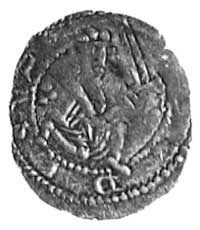 denar jednostronny, tylko awers, siedzący książę z mieczem, w otoku napis ..LDISVZ, Kop.IV.3, Str...
