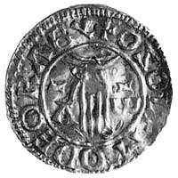 Etelred II, denar-naśladownictwo, Aw: Popiersie 