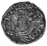 Etelred II, denar-naśladownictwo, Aw: Popiersie w lewo i napis AEDELRED REX ANGLO, Rw: Długi krzyż..