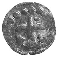 Dania- Eryk Meneved 1286-1319, denar, mennica Roskilde, Aw: Krzyż liściasty, Rw: Gałązka, M-B.345-..