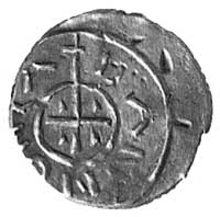 denar, Aw: Krzyż, w polu kropki i X, w otoku napis BELA REX, Rw: Krzyż, w polu kropki i napis .ANN..