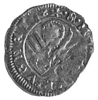 Andrea Contareno 1368-1382, denar, Aw: Uskrzydlony lew i napis ..VENETI.., Rw: Doża z chorągwią i ..