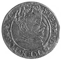 grosz 1581, Ryga, Aw: Popiersie i napis, Rw: Herb Rygi i napis, Kop.II -r-, Gum.808