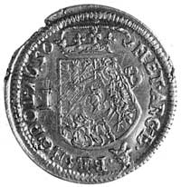 ort 1650, Wschowa, Aw: Popiersie i napis, Rw: Tarcza herbowa i napis, wadliwie odbity rewers monety