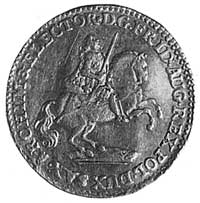 dukat wikariacki 1742, Drezno, Aw: Król na koniu i napis, Rw: Tron i napis, Fr.2865, Merseb.1700