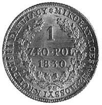 1 złoty 1830, Warszawa, j.w., Plage 73, egzemplarz w stanie gabinetowym