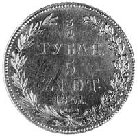 3/4 rubla = 5 złotych 1841, Warszawa, j.w., Plage 369
