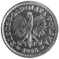 1 złoty 1928, Aw: j.w., Rw: Nominał w wieńcu, nakład 15 sztuk, nikiel 7,0 g.
