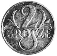 2 grosze 1927, jak moneta obiegowa, wybito 100 sztuk, srebro 2,3 g.