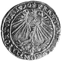 grosz 1570, Bielsko, Aw: Popiersie Fryderyka Kazimierza i napis, Rw: Orzeł i napis, Kop.754.III2 -..