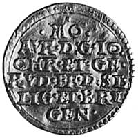 półdukat 1610, Złoty Stok, Aw: Tarcza herbowa i data, Rw: Napis z tytulaturą Jana Christiana i Jer..