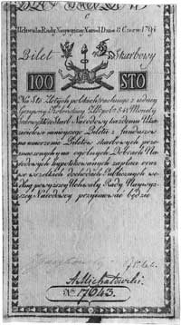 100 złotych 8.06.1794, seria C, Nr 17 643, Pick 