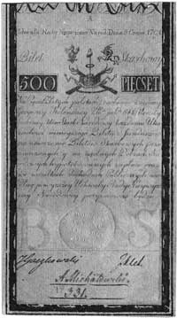 500 złotych 8.06.1794, seria A, Nr 331, Pick A6, bardzo rzadki
