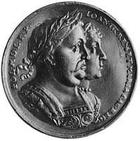medal wagi 7 dukatów sygnowany H. ( Jan Höhn junior) wybity w 1677 r. z okazji wizyty pary królews..