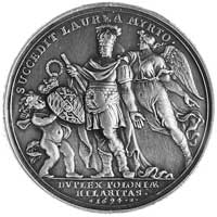 medal sygnowany G.H. ( Georg Hautsch- medalier z Norymbergi) wybity w 1684 r. z okazji zwycięstwao..