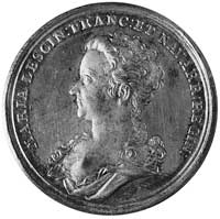 medal sygnowany V. ( Georg Wilhelm Vestner) wybity w 1725 r. dla uczczenia ślubu Marii Leszczyński..