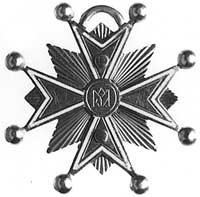 miniatura krzyża Orderu Orła Białego typ z lat 1