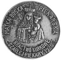 medal nie sygnowany nagrodowy wybity w 1926 r. na zlecenie Bractwa Kurkowego w Piekarach, Aw: Matk..