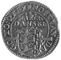1 marka 1613, Kopenhaga, Aw: Popiersie, w otoku napis, Rw: Tarcza herbowa i napisy, Hede 99A