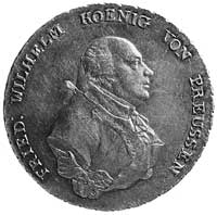 talar 1791, Berlin, Aw: Popiersie i napis w otoku, Rw: Dwaj dzicy mężowie trzymający ukoronowaną t..