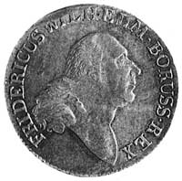 4 grosze (1/6 talara) 1797, Berlin, Aw: Popiersie i napis, Rw: Tarcza herbowa i napis, Schr.67