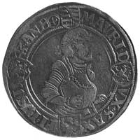 talar 1543, Annaberg, Aw: Popiersie Jana Fryderyka i napis, Rw: Popiersie Maurycego i napis, Merse..