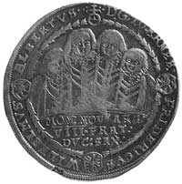 talar 1610, Aw: Popiersia 4 braci, w otoku napis i 3 tarcze herbowe, Rw: Popiersia 4 braci, w otok..