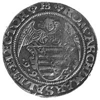 schröckenberger 1566, Aw: Tarcza herbowa trzymana przez anioły i napis, Rw: Pod aniołem tarcza her..